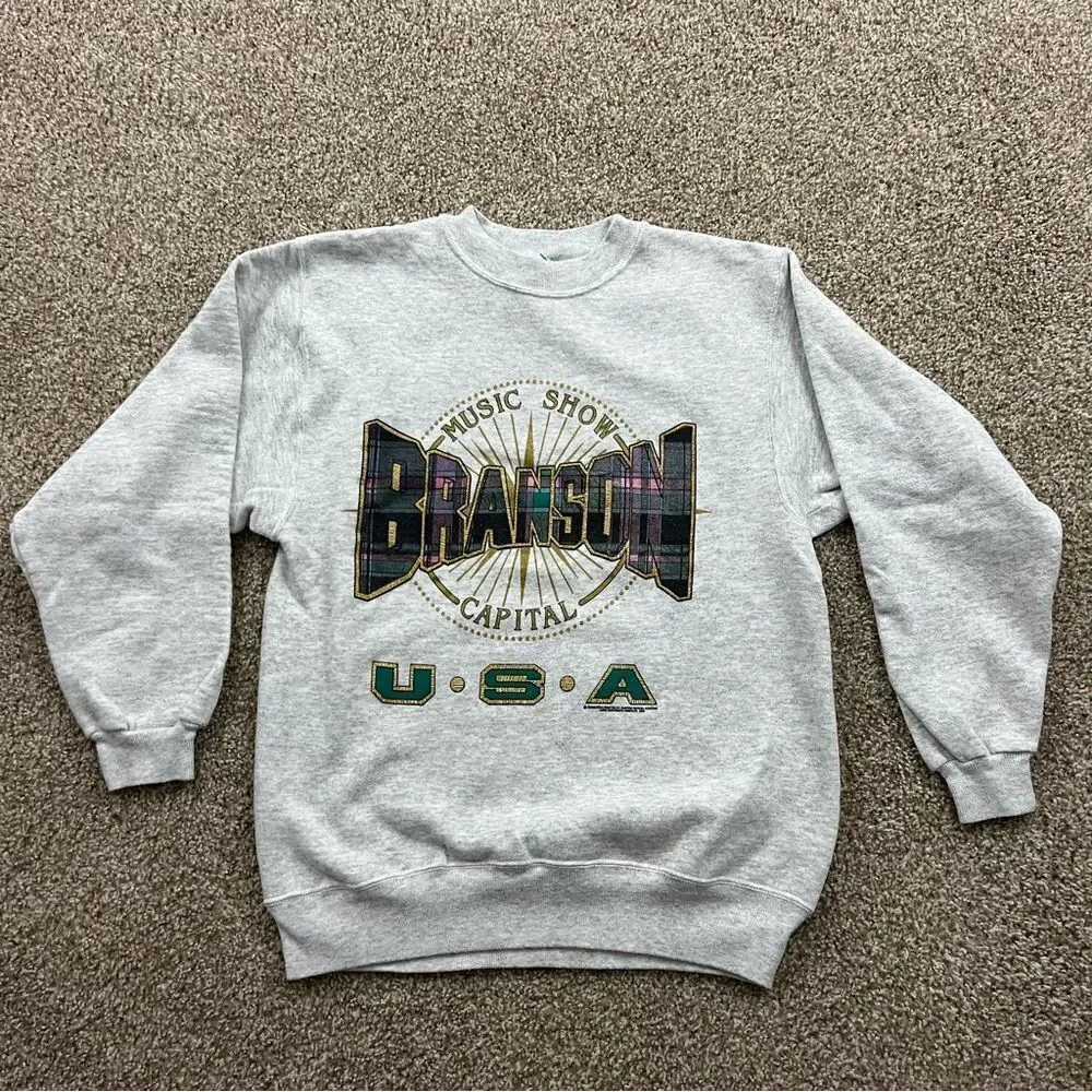 Vintage 90s Branson graphic crew sweatshirt men's M